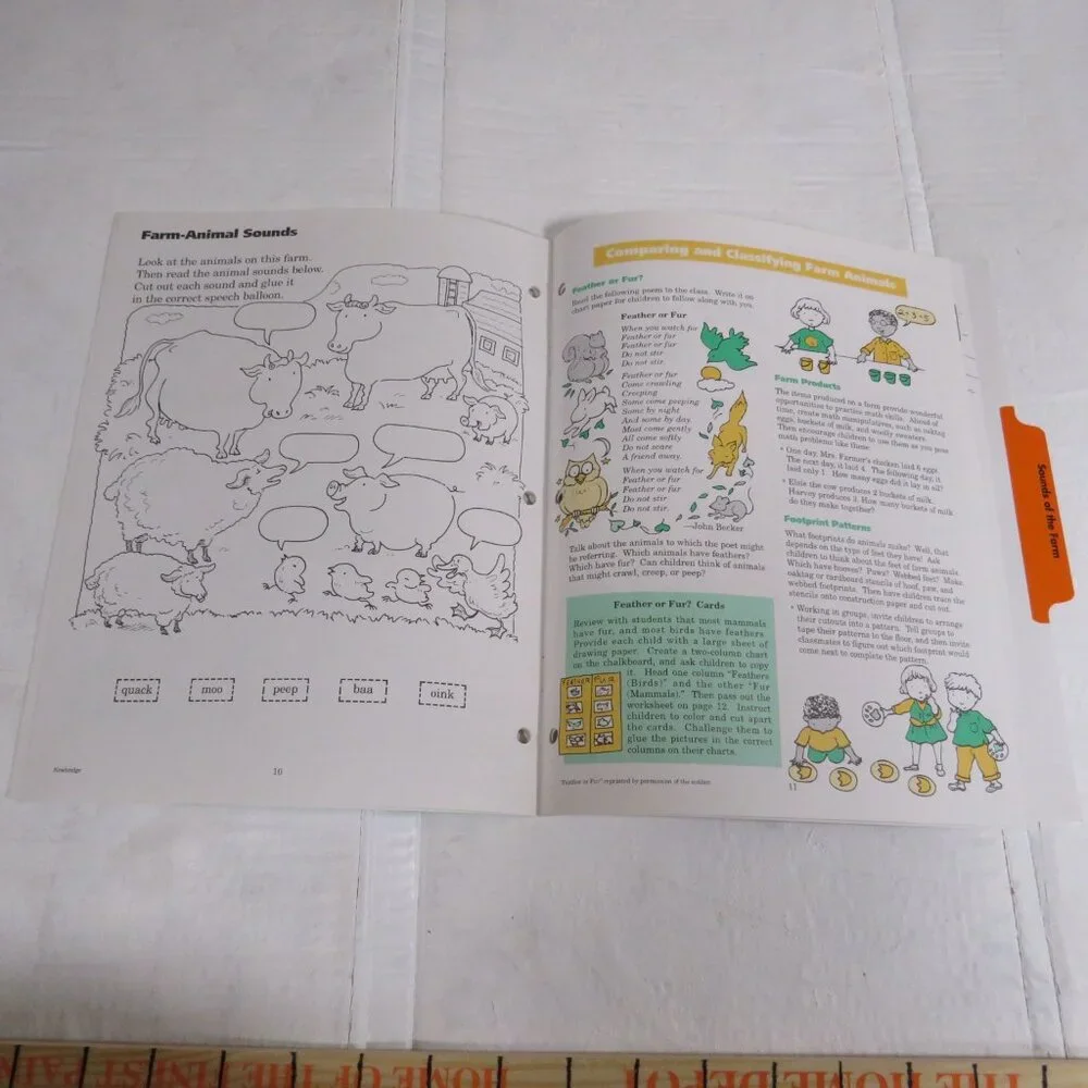 Sounds of the Farm BIG BOOK (almost 2 feet tall) with teacher pages Classroom